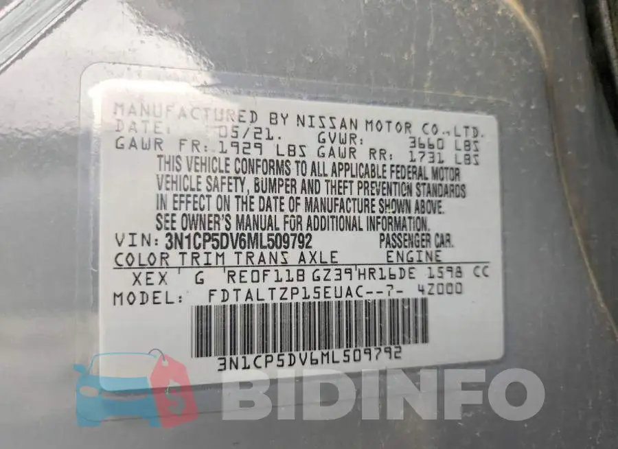 3N1CP5DV6ML509792 Photo# 12