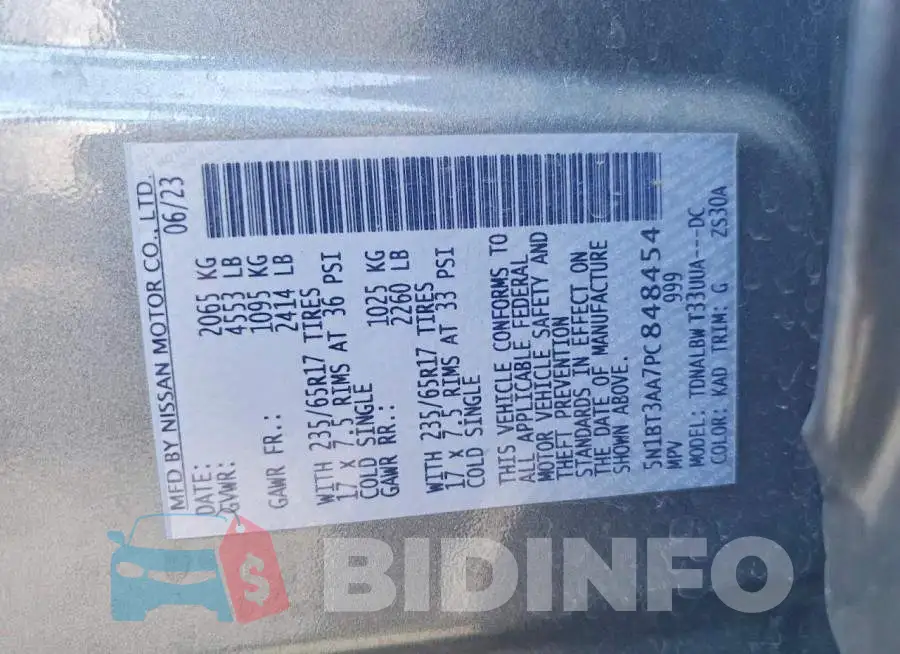 5N1BT3AA7PC848454 Photo# 13