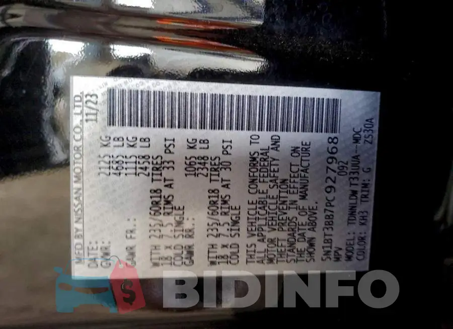 5N1BT3BB7PC927968 Photo# 12