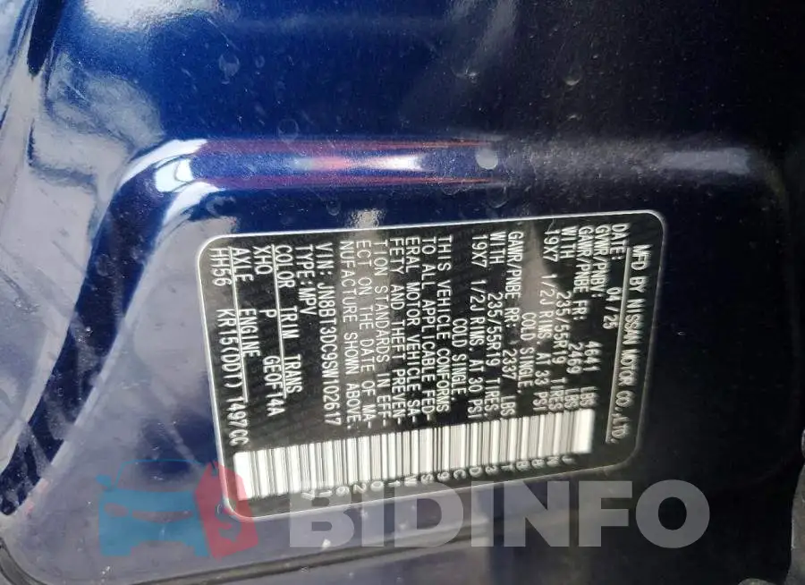 JN8BT3DC9SW102617 Photo# 14