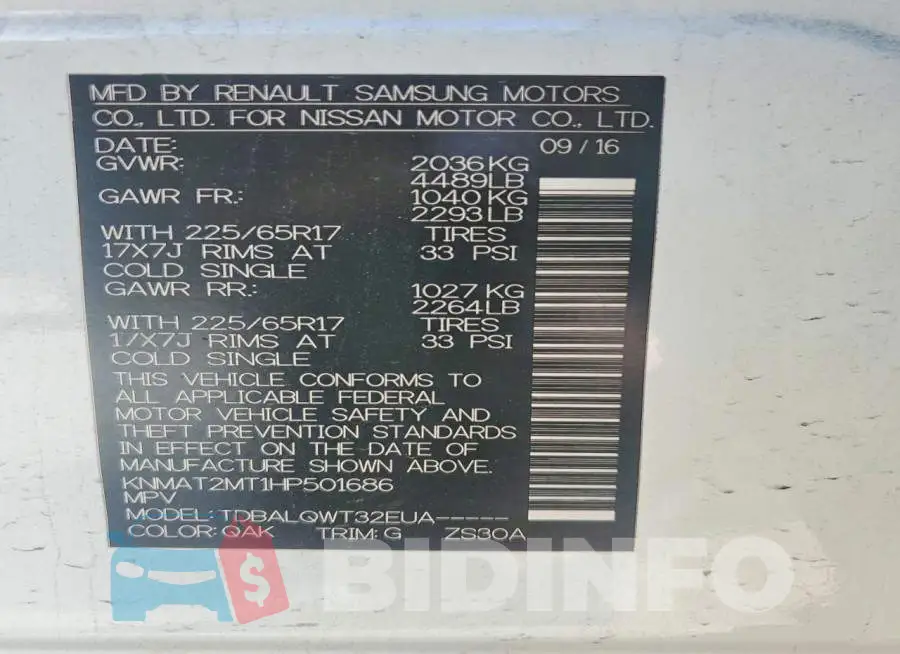 KNMAT2MT1HP501686 Photo# 13