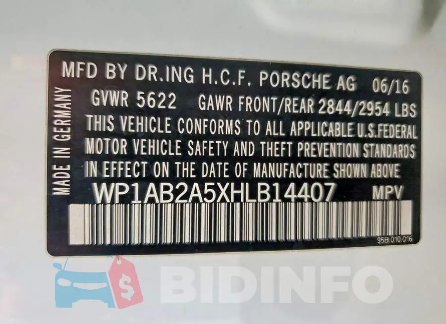WP1AB2A5XHLB14407 Photo# 13
