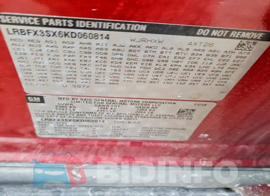 LRBFX3SX6KD060814 Photo# 13