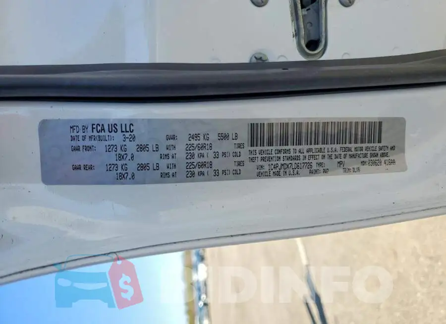 1C4PJMDX7LD617726 Photo# 13