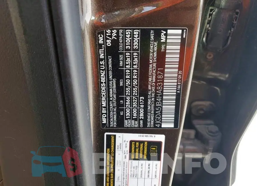 4JGDA5JB4HA831871 Photo# 13
