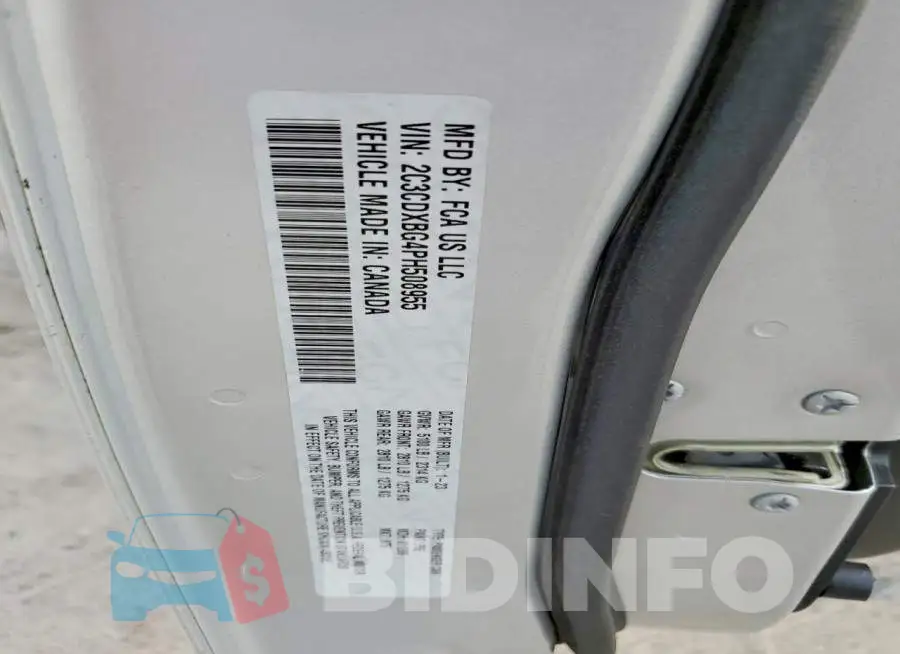 2C3CDXBG4PH508955 Photo# 13
