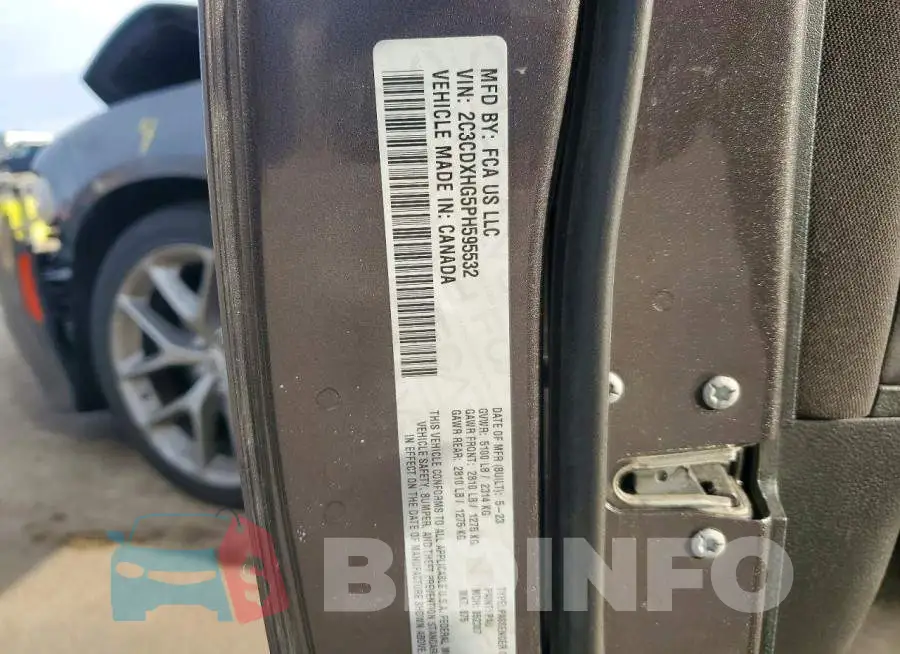 2C3CDXHG5PH595532 Photo# 12