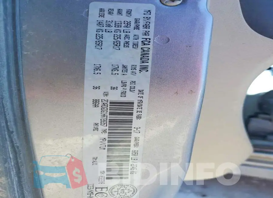 2C4RDGDG1HR728357 Photo# 13