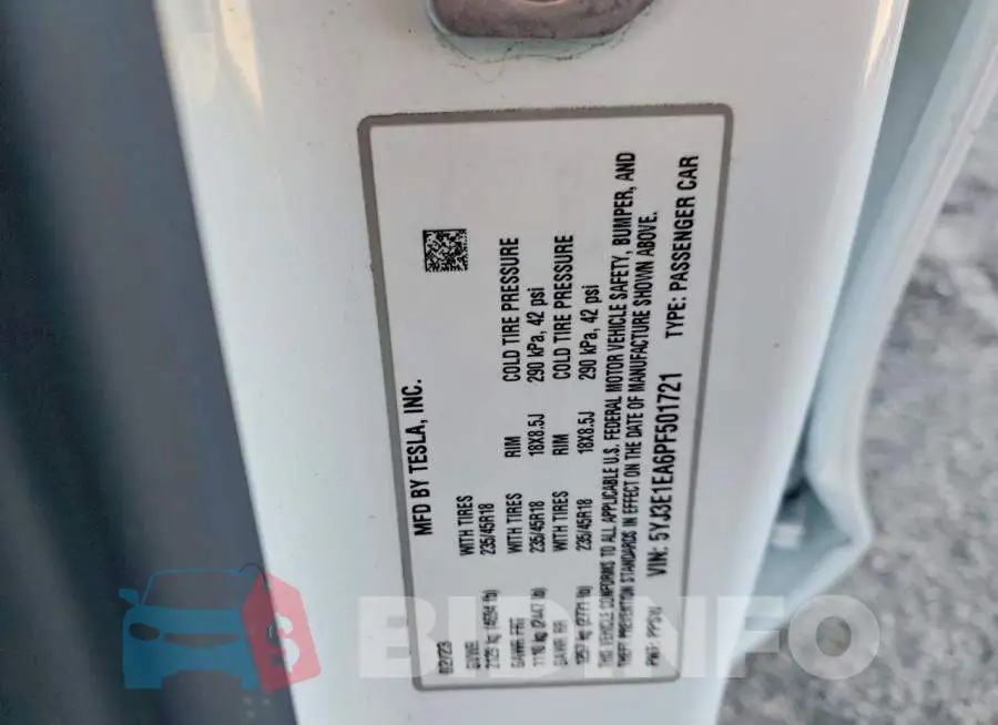 5YJ3E1EA6PF501721 Photo# 12