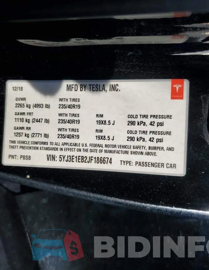5YJ3E1EB2JF186674 Photo# 12