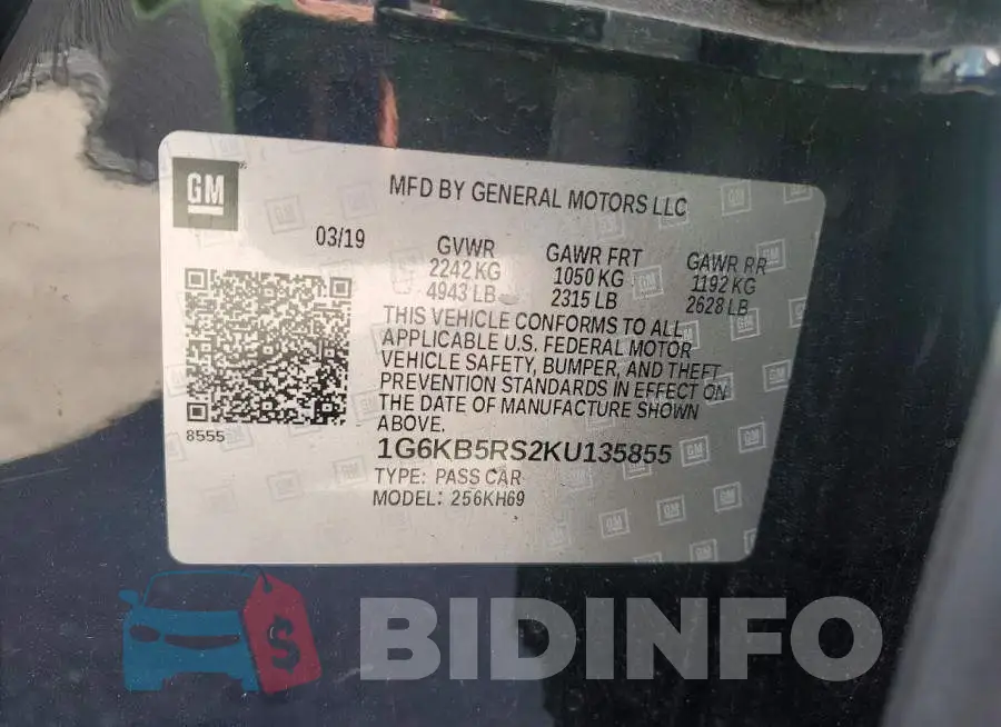 1G6KB5RS2KU135855 Photo# 13