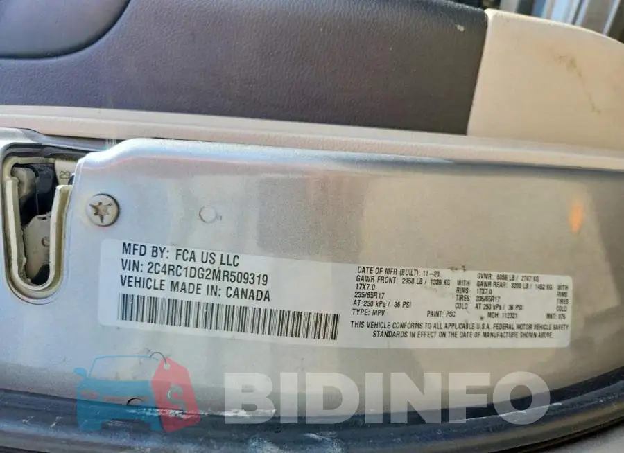 2C4RC1DG2MR509319 Photo# 13