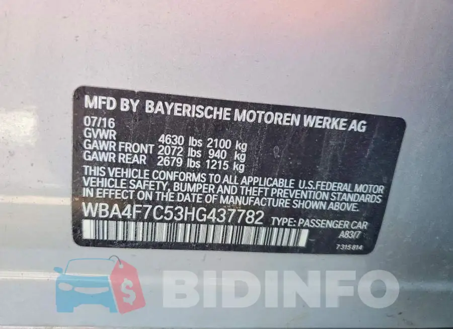 WBA4F7C53HG437782 Photo# 12