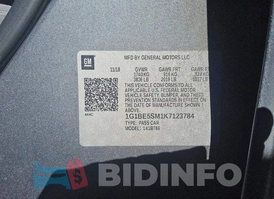 1G1BE5SM1K7123784 Photo# 12