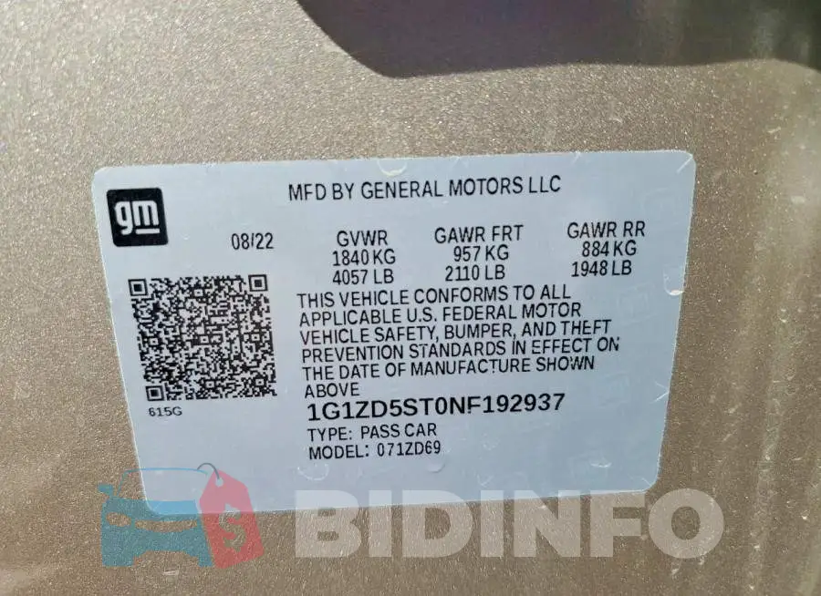 1G1ZD5ST0NF192937 Photo# 12