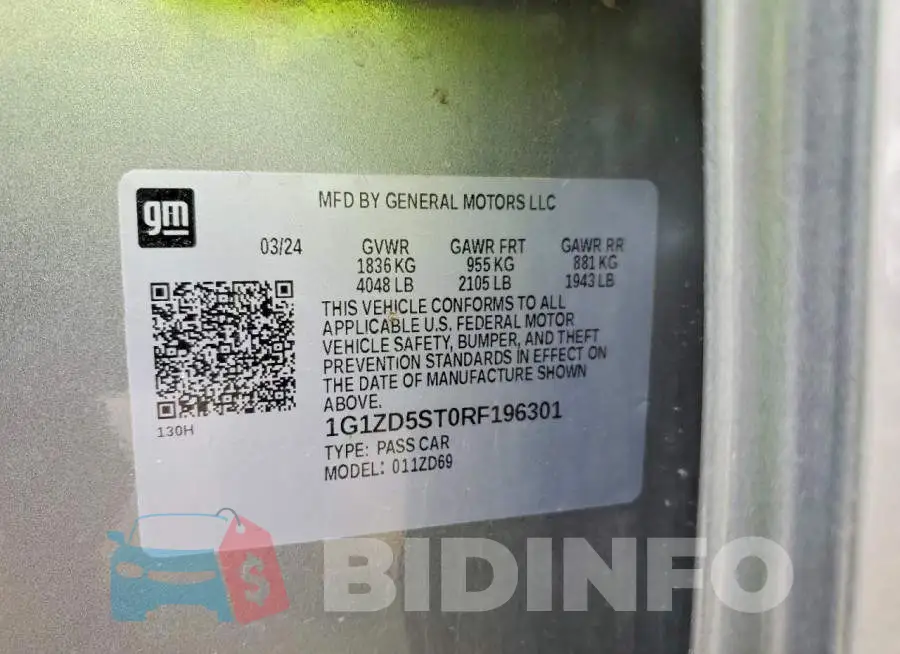 1G1ZD5ST0RF196301 Photo# 13