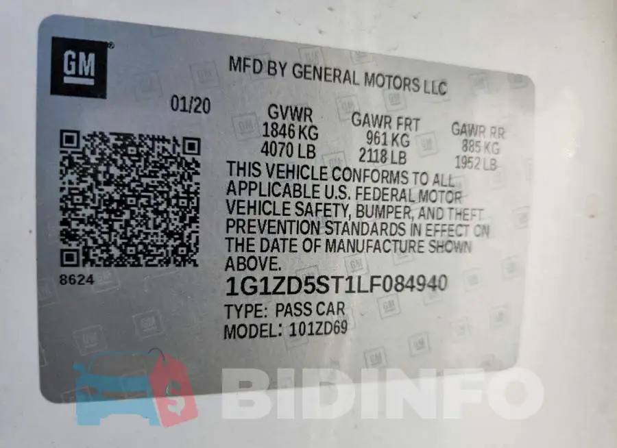 1G1ZD5ST1LF084940 Photo# 12