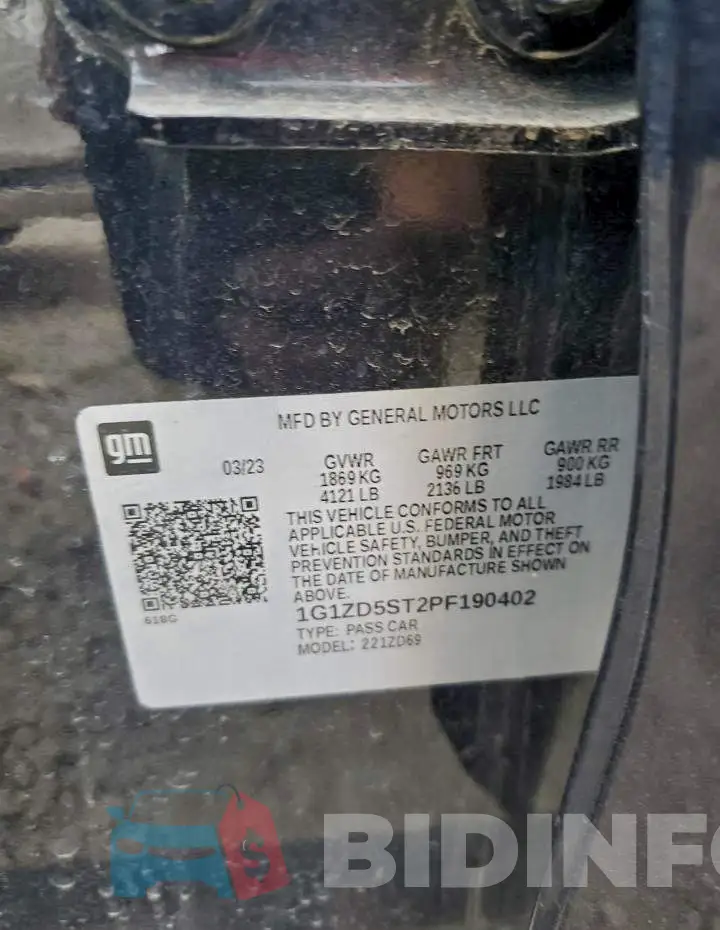 1G1ZD5ST2PF190402 Photo# 12