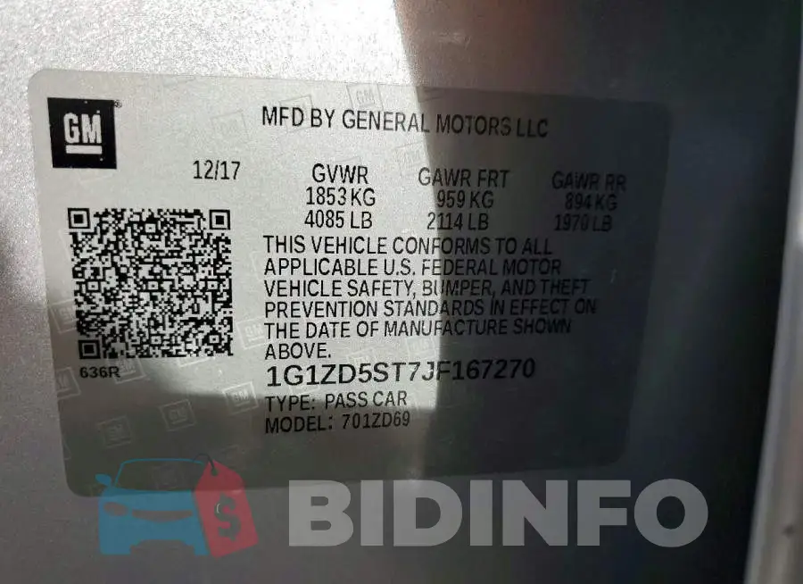 1G1ZD5ST7JF167270 Photo# 12