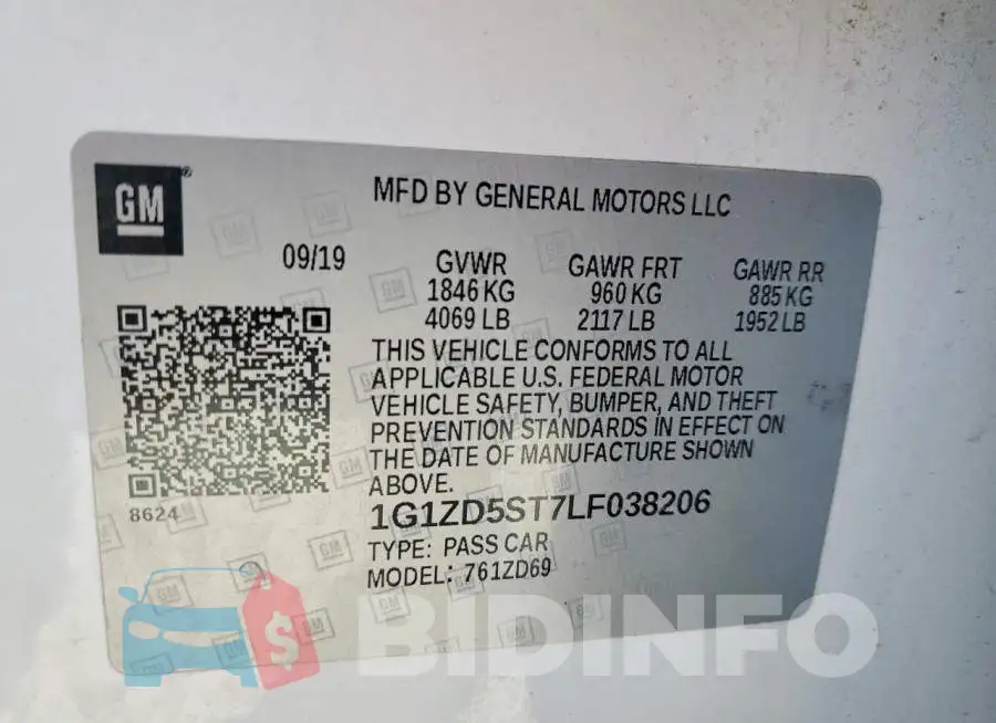 1G1ZD5ST7LF038206 Photo# 12