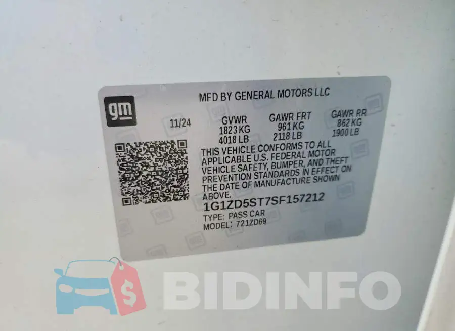 1G1ZD5ST7SF157212 Photo# 13