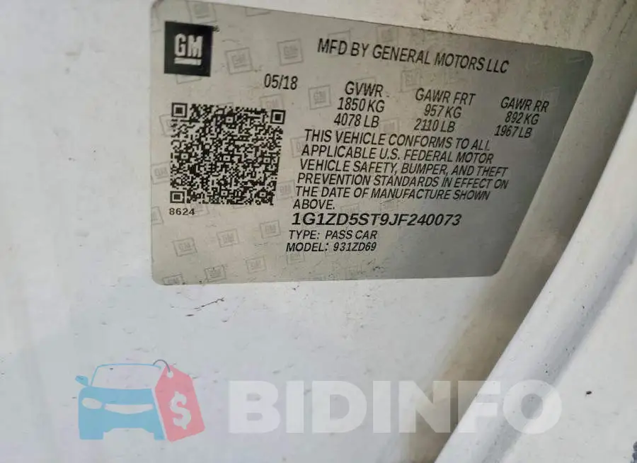 1G1ZD5ST9JF240073 Photo# 12