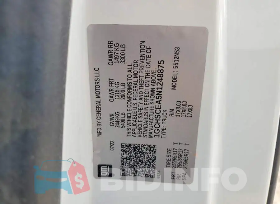 1GCHSCEA5N1248875 Photo# 13