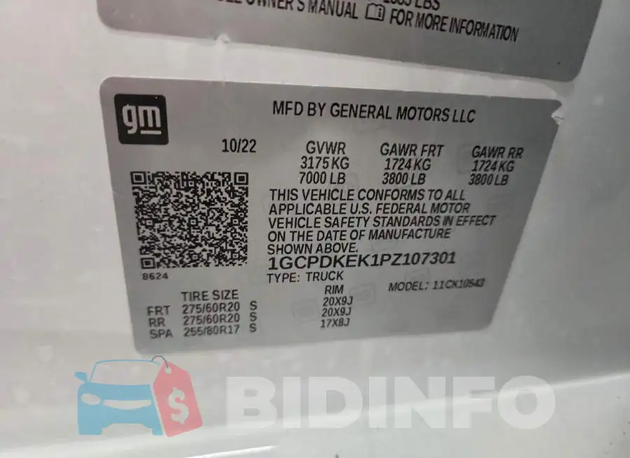 1GCPDKEK1PZ107301 Photo# 12