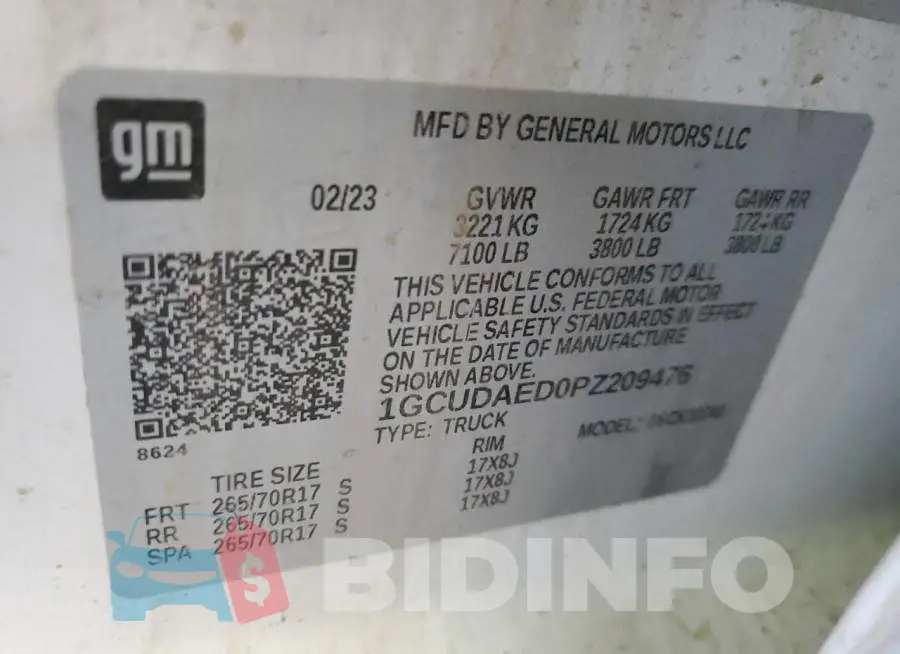 1GCUDAED0PZ209476 Photo# 13
