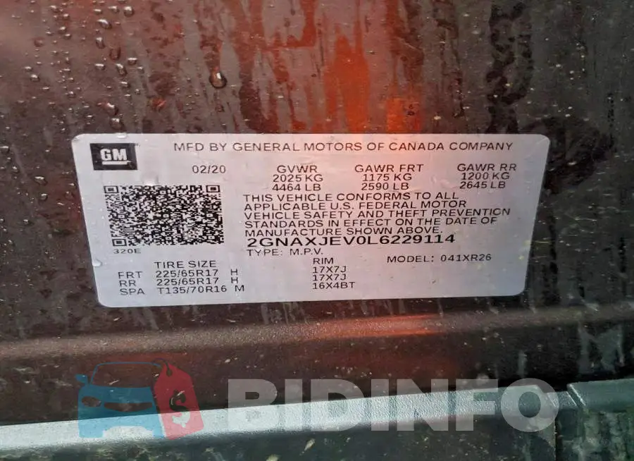 2GNAXJEV0L6229114 Photo# 14
