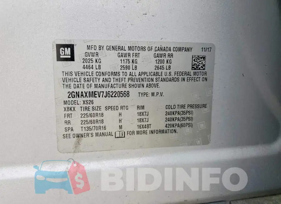 2GNAXMEV7J6220568 Photo# 13