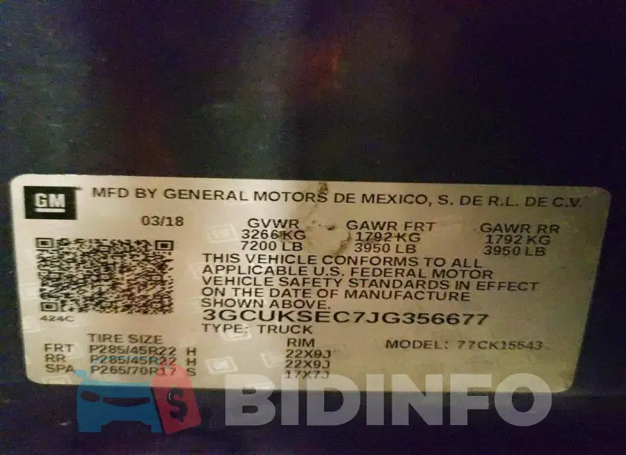 3GCUKSEC7JG356677 Photo# 12