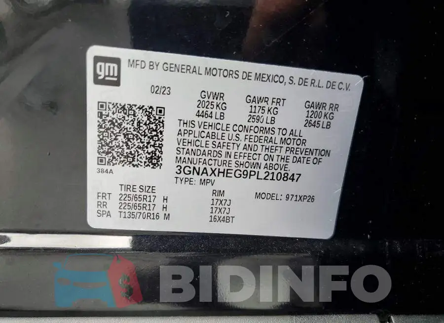 3GNAXHEG9PL210847 Photo# 13