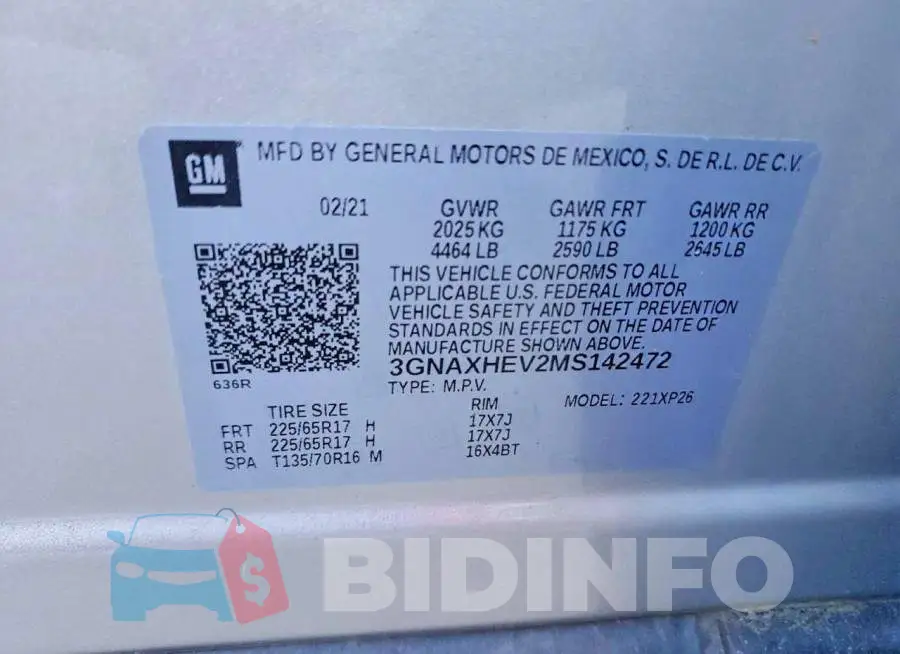 3GNAXHEV2MS142472 Photo# 13