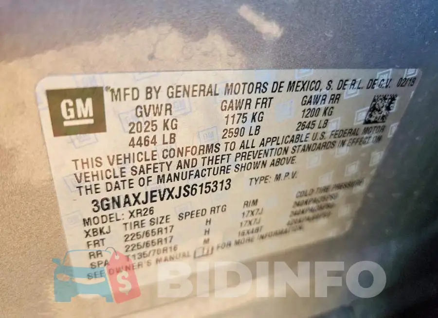 3GNAXJEVXJS615313 Photo# 13
