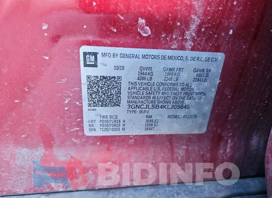 3GNCJLSB4KL205845 Photo# 12