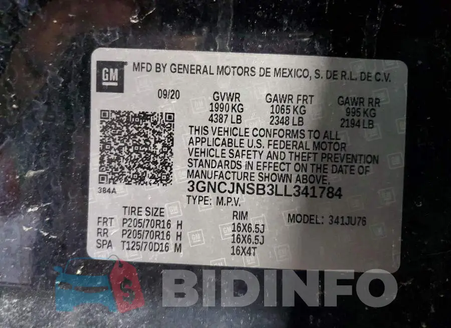 3GNCJNSB3LL341784 Photo# 13