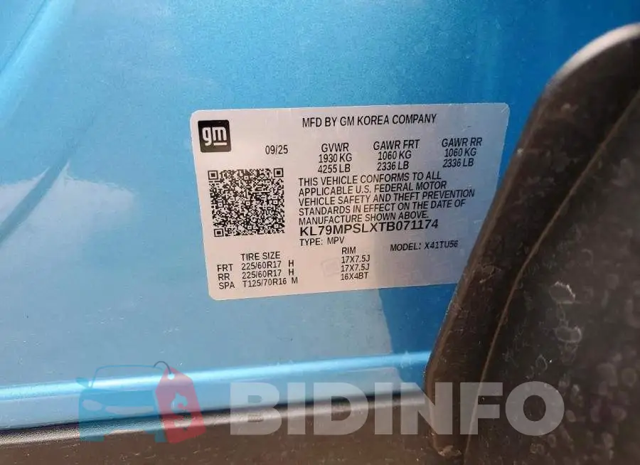 KL79MPSLXTB071174 Photo# 13