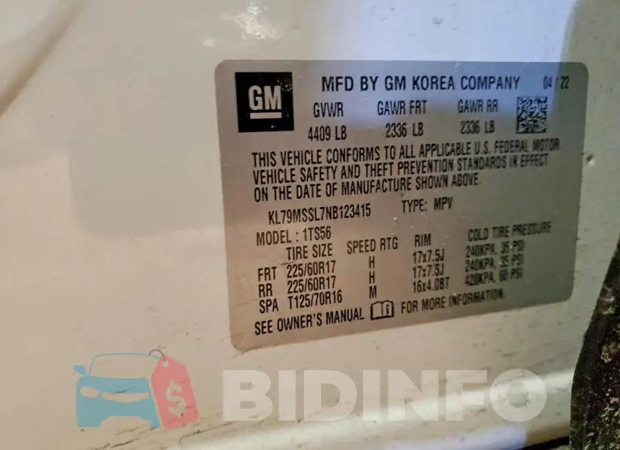KL79MSSL7NB123415 Photo# 12