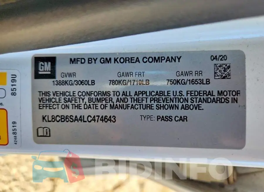 KL8CB6SA4LC474643 Photo# 12