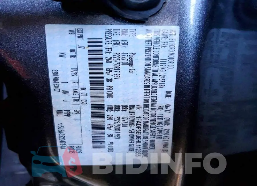 1FADP5EU6HL112355 Photo# 12
