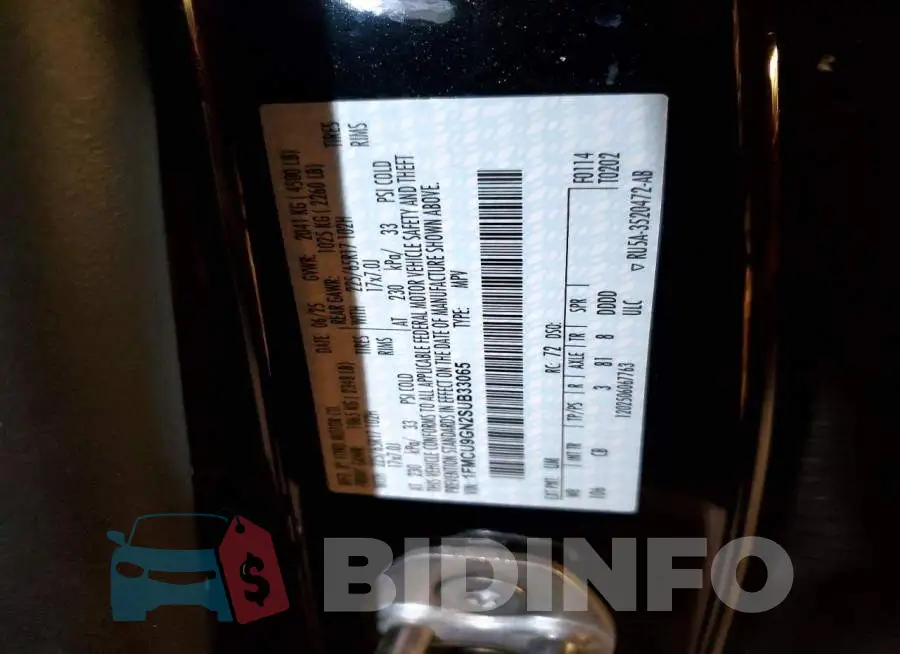 1FMCU9GN2SUB33065 Photo# 14