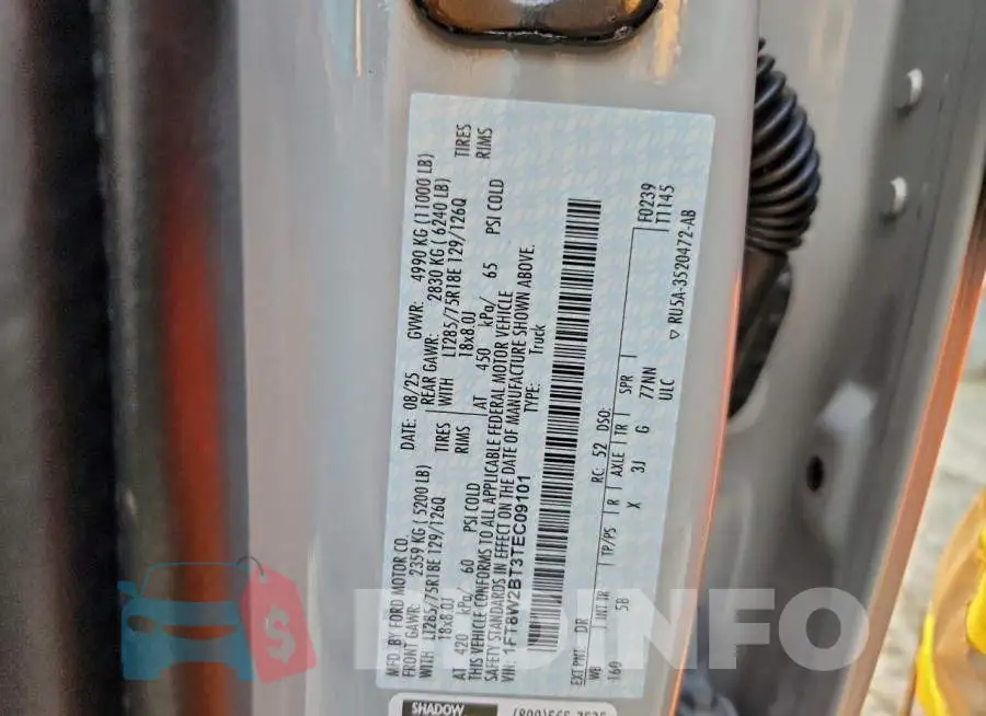 1FT8W2BT3TEC09101 Photo# 12