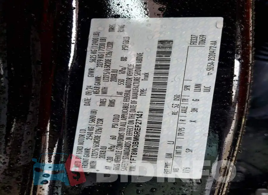 1FT8W3BM6REF27141 Photo# 13