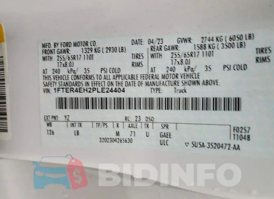 1FTER4EH2PLE24404 Photo# 12