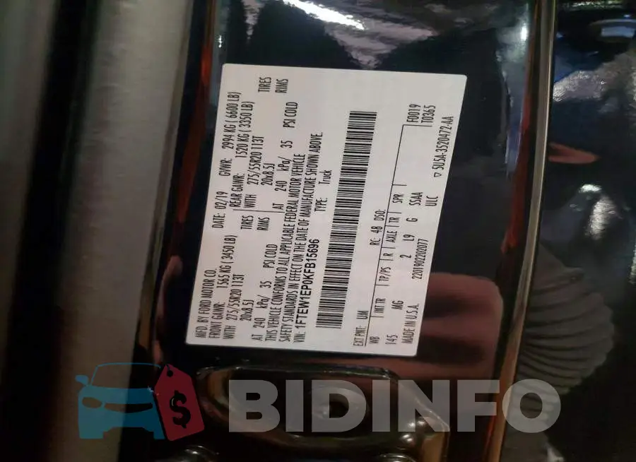 1FTEW1EP0KFB15696 Photo# 12