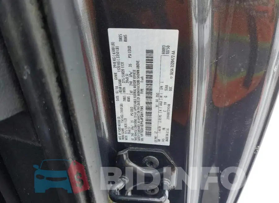 1FTEX1EP0JFD81795 Photo# 12