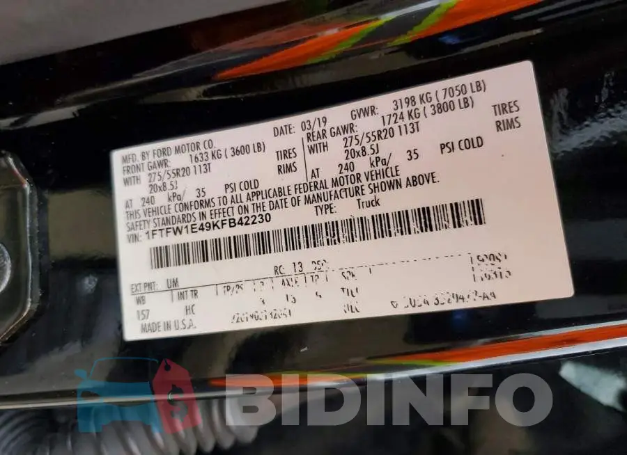 1FTFW1E49KFB42230 Photo# 12