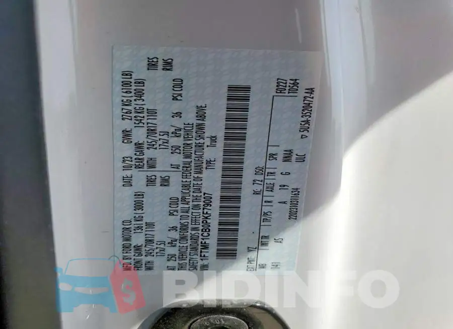 1FTMF1CB0PKF79007 Photo# 12