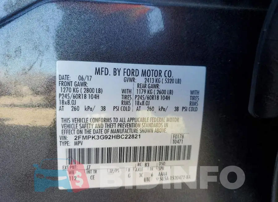 2FMPK3G92HBC22821 Photo# 13